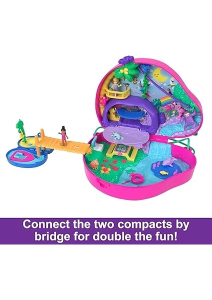 Pocket™ Tembel Hayvan Ailesi 2'si 1 Arada Kompakt Çanta Polly Pocket™ Bebekler ve Oyun Seti, Seyahat Oyuncakları, Tembel Hayvan Ailesi 2'si 1 Arada Kompakt Çanta HRD40 indirimleri