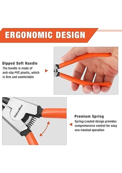 7 Inç Segman Pense Seti, Halka Sökücü Tutma Için 4 Parçalı Dahili Dış Halka Pense, Fermuarlı Durumda Düzenlenmiştir modelleri