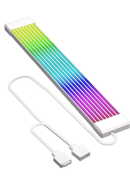 Rgb LED Şerit Argb Sync Kurulu Bilgisayar Güç Kaynağı Atx 24PIN Gpu Grafik Kartı 8pin Kablo Kılıfı X8