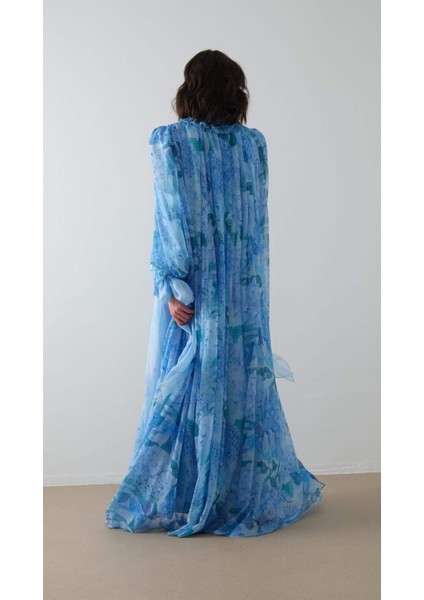 Çiçek Desenli Pantolon Takım Mavi indirimleri