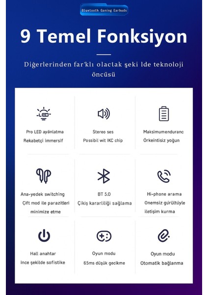 X15 Bluetooth Kulaklık LED Mikrofonlu 35 Saat Çalma, Ipx7, Dokunmatik Kontrol Android & iPhone Uyumu modelleri