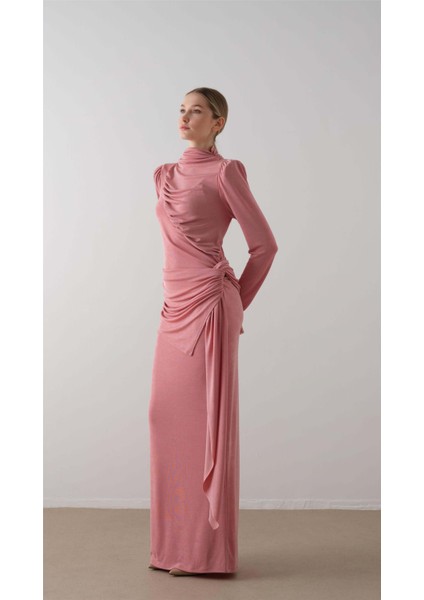 Dökümlü Örme Elbise Pudra fiyatları