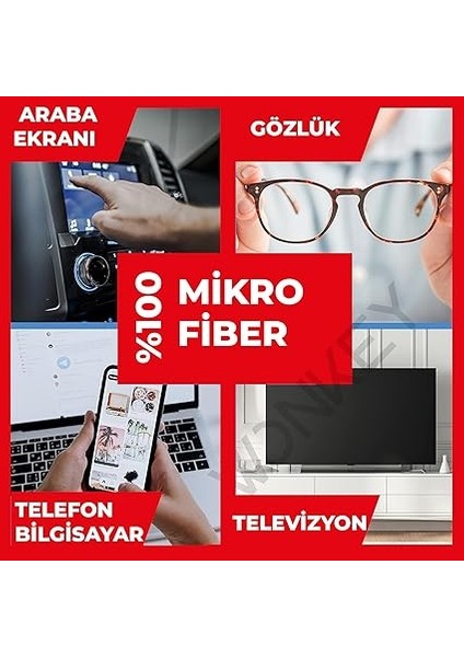 Bırakmayan Mikrofiber Bez, Lens, Gözlük, Telefon, Iphone, Ipad, Tablet, Bilgisayar, Laptop Ekranı LCD Tv ve Diğer Hassas Yüzeyler Için Silme Bezi, Mikrofiber Temizleme Bezi (2 Adet 15X15 Cm) indirimleri