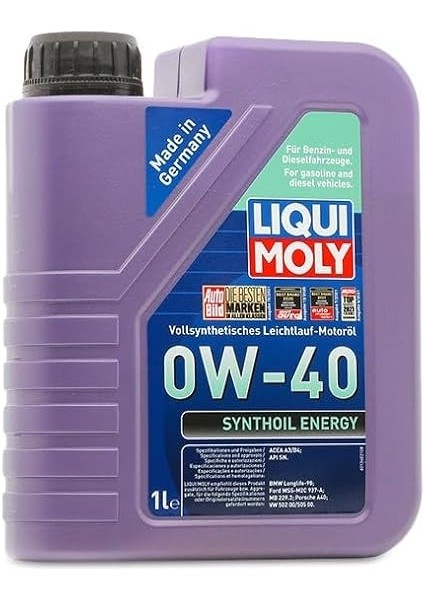 Moly Sentetik Yağ Energy 0W-40 1 Litre Otomotiv Bakım Ürünü modelleri