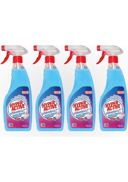 Hyper Active Silikonlu Yüzey Temizleyici 750 Ml- 4`lü Paket fiyatları