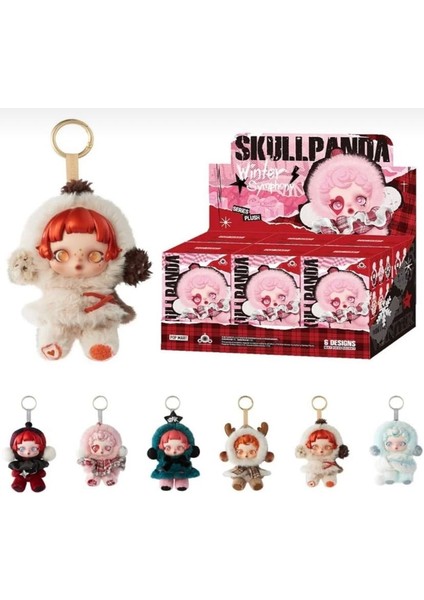 Skullpanda Winter Symphony Seri Popmart Süpriz Paket 17CM Peluş Oyuncak Çanta Carm Süs Anahtarlık 1ADET