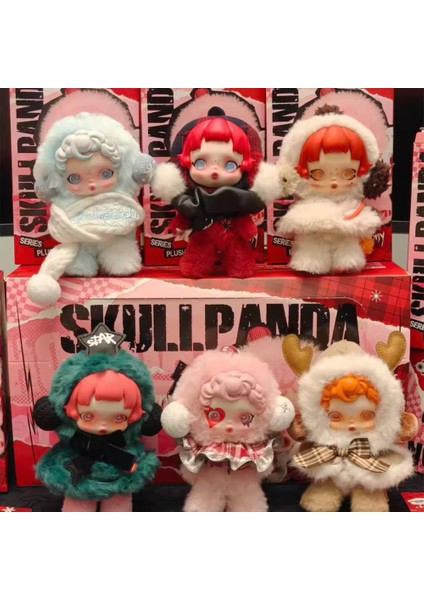 Skullpanda Winter Symphony Seri Popmart Süpriz Paket 17CM Peluş Oyuncak Çanta Carm Süs Anahtarlık 1ADET modelleri