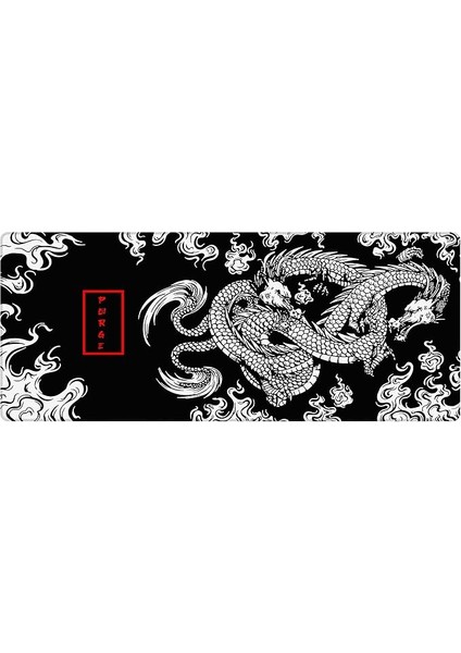 Gamer Mouse Pad 90X40 Mouse Pad Xxl Büyük Oyuncu Mousepad (Dragon, 90X40 cm 3mm Kalınlık)