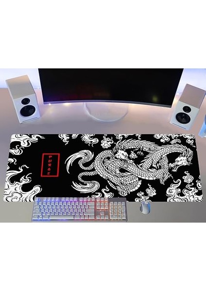 Gamer Mouse Pad 90X40 Mouse Pad Xxl Büyük Oyuncu Mousepad (Dragon, 90X40 cm 3mm Kalınlık) fiyatları