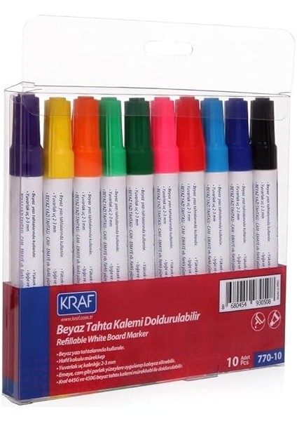 770 Doldurulabilir Beyaz Tahta Kalemi 10'lu Set indirimleri