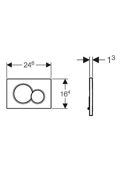 SIGMA01 Tetikleme Plakası, Krom Kaplı Plastikten Yüksek Kaliteli Basma Plakası, 2 Miktarlı Yıkama Için, Önden Çalıştırma, Basma Çubukları Ses Yalıtımlı, Ürün No. GEB115770215 fiyatları