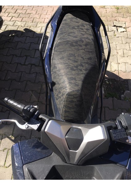 Akdeniz Sele Kaplama Pcx 125 Delüx Yeşil Kamuflaj Lastikli Sele Kilifi