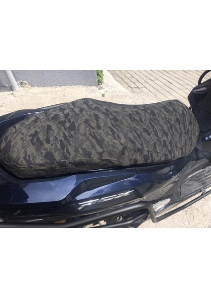 Akdeniz Sele Kaplama Pcx 125 Delüx Yeşil Kamuflaj Lastikli Sele Kilifi