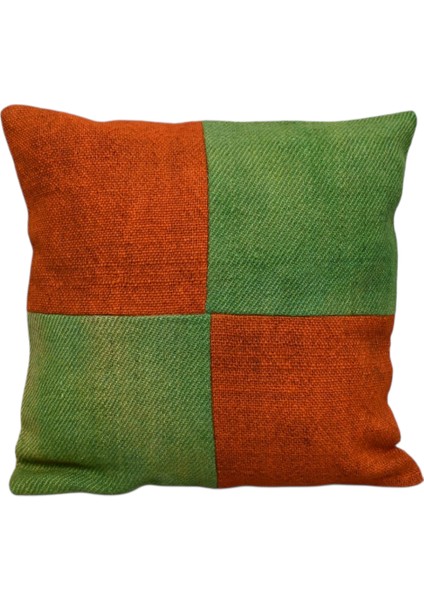 Yeni El Dokuma Patchwork Kırkyama Dekoratif Kilim Kırlent Yastık Kılıfı 6425