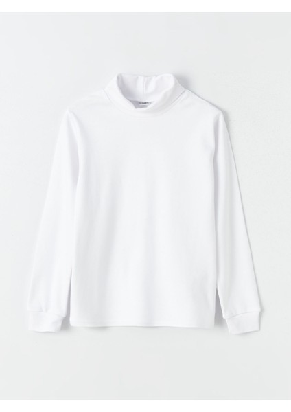 Yeni Sezon Balıkçı Yaka Basic Uzun Kollu Erkek Çocuk Tişört