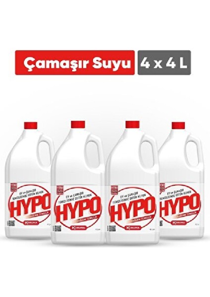 Koruma Hypo Çamaşır Suyu 4 Lt 4 Adet