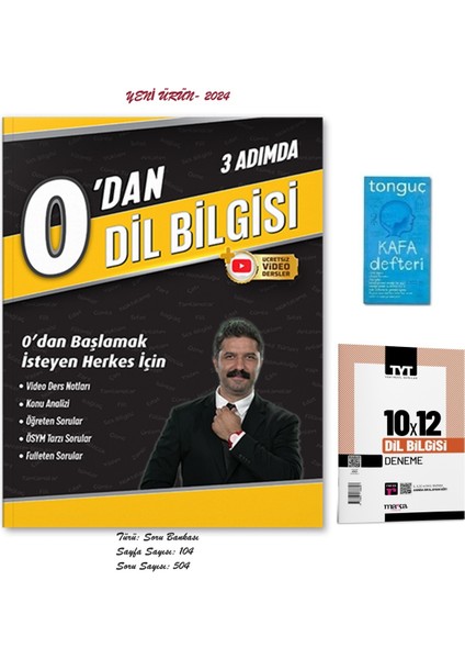 0'dan Dil Bilgisi 2025 Yenilenmiş Ürün ve Sezgistore Ayraç Cetveli Kalem Hediyemiz..!