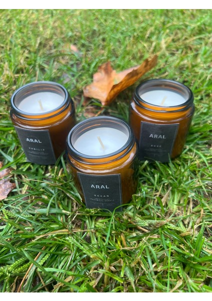 3'lü Set Kokulu Tasarım Mum Amber 100 ml Cam Kavanoz fırsatları