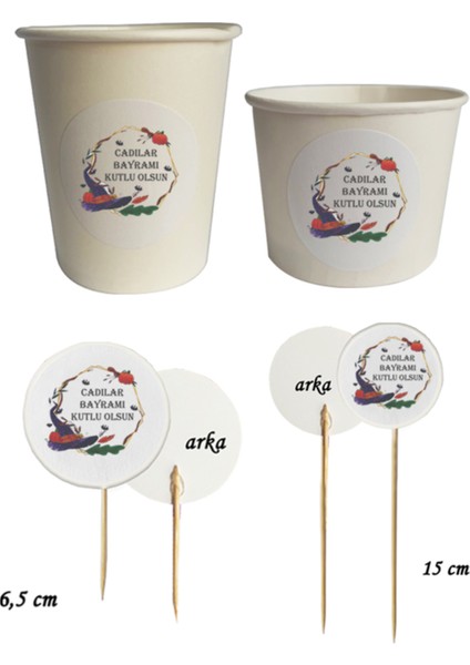 40 Parça Cadı Şapkası Cadılar Bayramı Partisi Kürdan Seti-Bardak Kase Kısa ve Uzun Kürdan-6