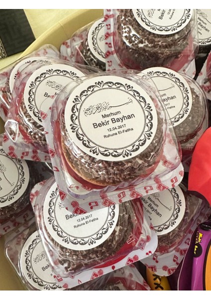 48 Adet 4 cm Kişiye Özel Merhum Ruhuna El Fatiha Baskılı Mat Etiket Sticker - 7 Mevlidi Etiketi indirimleri