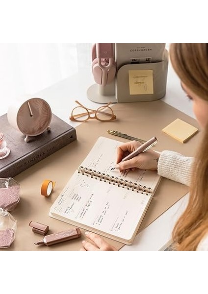 A5 Spiralli Keten Süresiz Planlayıcı Ajanda Şeker Pembe fiyatları