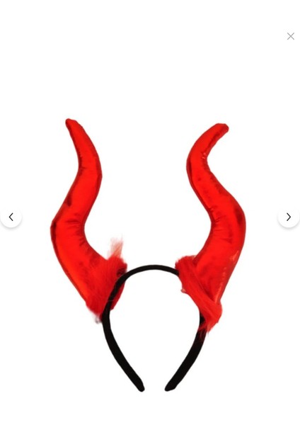 Cadılar Bayramı Malefiz Maleficent Kırmızı Boynuzlu Taç Kostüm Aksesuarı fiyatları