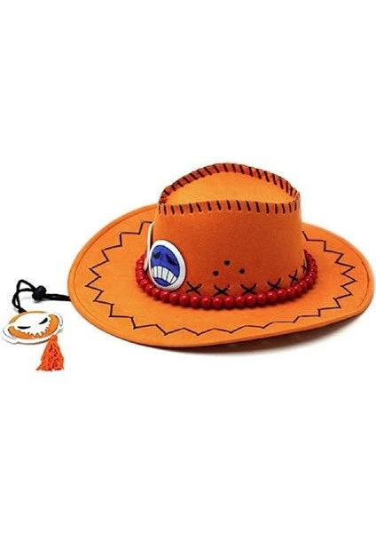 Portgas D Ace Kovboy Şapkası Kostüm Şapkalar Beyaz Weard Korsanlar Alayı Ace Cosplay Moda, Kahverengi, M fiyatları