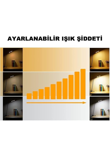 Masa Lambası USB Girişli Göz Koruyucu Klipsli Masaya Sabitlenen Masa Lambası Ayarlanabilir Işık Seviyesi Çok Fonksiyonlu LED Masa Lambası Sarı Beyaz Gün Işığı Masa Lambası 3 Modlu Masa Lambası Çalışma Lambası Çok Açılı Ayarlanabilir Lamba indirimleri