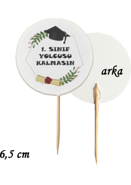 Beyhan Bayhan 20 Adet 1. Sınıf Yolcusu Kalmasın Mezuniyet Baskılı Kürdan 6,5 cm