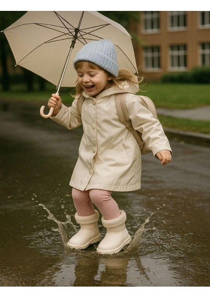 Su ve Soğuk Geçirmez Kısa Boy Yeni Moda Renkli Kız Çocuk Yağmur Botu fiyatları