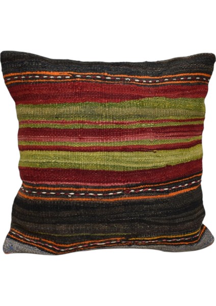 Yeni El Dokuma Dekoratif Kilim Kırlent Yastık Kılıfı 6430