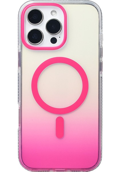 iPhone 16 Pro Max Kılıf M-Safe Şarj Özellikli Transparan Renk Geçişli Toros Kılıf modelleri