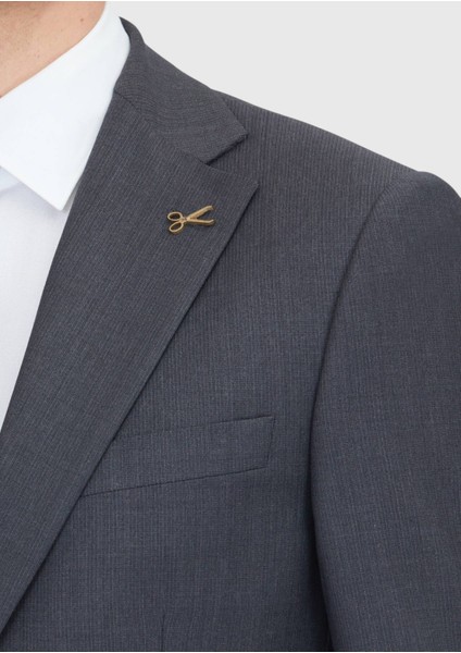 Antrasit Mikro Modern Fit Yün Karışımlı Takım Elbise fırsatları