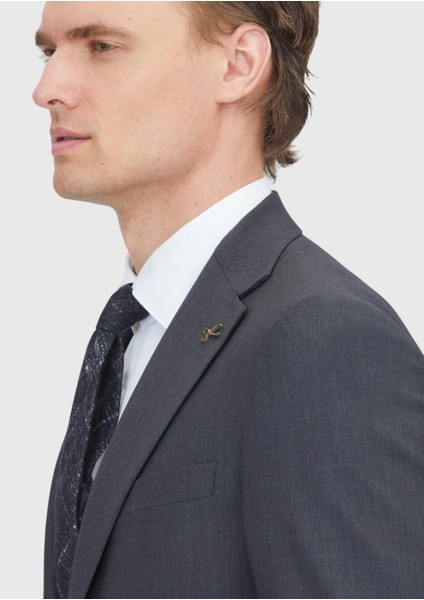 Antrasit Mikro Modern Fit Yün Karışımlı Takım Elbise indirimleri