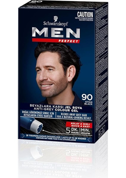 Men Perfect Erkek Saç Boyasi 90 - Siyah