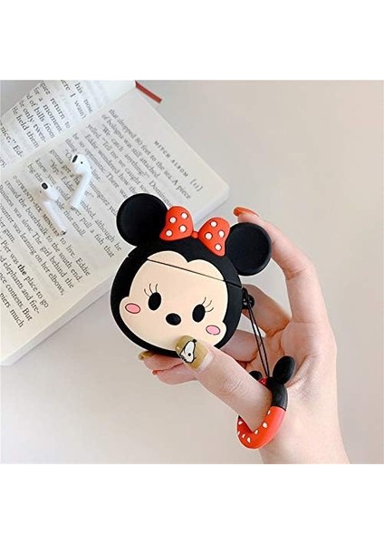 Airpods 4.nesil ile Uyumlu Kılıf Karikatür Mickey Mouse Figürlü Tasarım Sevimli Figürlü Silikon Kılıf modelleri