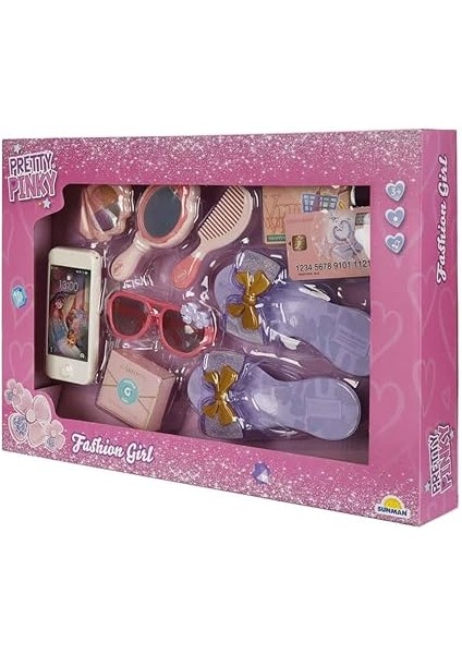 Pretty Pinky Kokoş Terlik Gözlük Tarak Set -Sunman modelleri