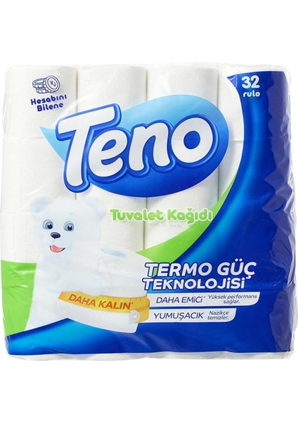 Teno 2 Katlı Ultra Tuvalet Kağıdı 32'li