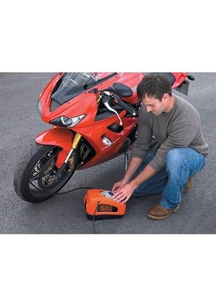 + Decker ASI300/QS Hava Kompresörü, Kırmızı/siyah indirimleri