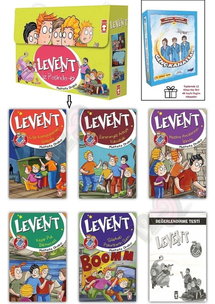 Levent Iz Peşinde Hikaye Seti 6 (8 Yaş ve Üzeri) ve 4. Sınıf Genç Kanatlar Hikaye Seti Hediye !!!