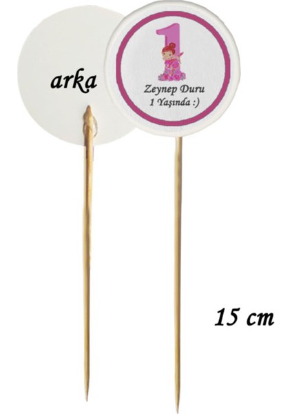 Beyhan Bayhan 40 Parça Kişiye Özel Pembe 1 Yaş Kürdan Seti Bardak Kase Kısa ve Uzun Kürdan - Bir Yaş indirimleri