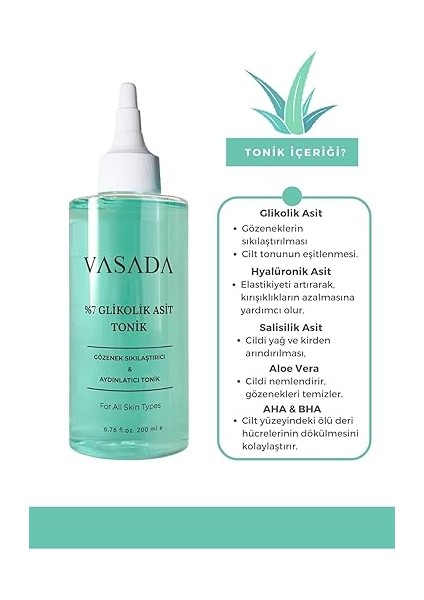 Gözenek Sıkılaştırıcı ve Aydınlatıcı Glikolik Asit Aha &amp; Bha Tonik 200 ml indirimleri
