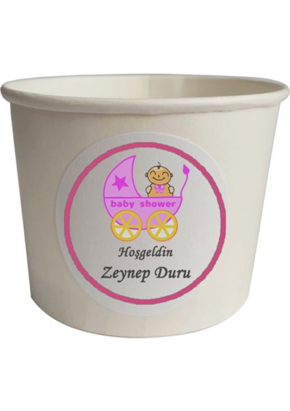 40 Parça Kişiye Özel Pembe Pusetli Hoşgeldin Bebek Kürdan Seti Bardak Kase Kısa ve Uzun Kürdan indirimleri