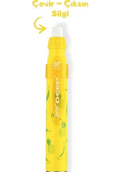 Deep Mekanık Kursun Kalem 07MM Fos Sarı Ananas &amp; Muz fiyatları