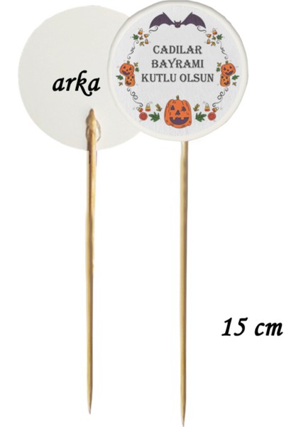 40 Parça Balkabağı Yarasa Cadılar Bayramı Partisi Kürdan Seti - Bardak Kase Kısa ve Uzun Kürdan - 4 fiyatları