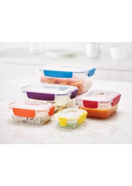 Joseph 81081 Nest Lock 5 Parça Saklama Kabı Seti, Çok Renkli indirimleri