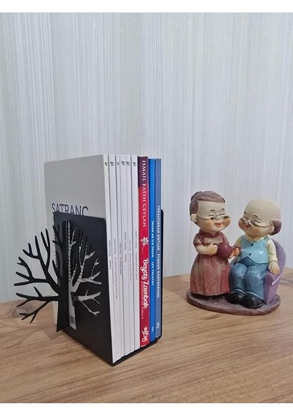 Dekoratif Hayat Ağacı Metal Kitap Tutucu 2'li Paket fiyatları