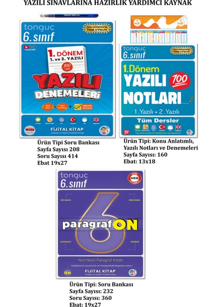6. Sınıf Yazılı Denemeleri 1.dönem 1 ve 2.yazılı ve Yazılı Notları 1. Dönem 1 ve 2.yazılı+Paragrafon