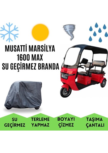 Musatti Marsilya Max 1600 3 Tekerlekli Kabinli Motor Brandası 3 Tekerlekli Kabinli Motor Brandası