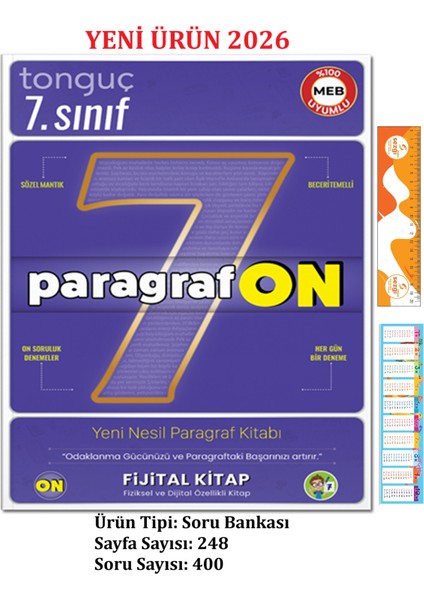 7. Sınıf Paragrafon Soru Bankası Yeni 2026+SEZGISTORE Cetvel-Ayraç